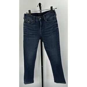 True Religion Jennie Curvy Jeans Womens Size 27 Blue Mid Rise Skinny Denim